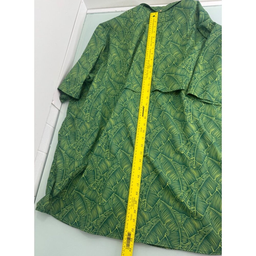 Duluth Trading Fishing Hawaiian Shirt XLT XL Tall Vented Short Sleeve Green - Picture 3 of 7